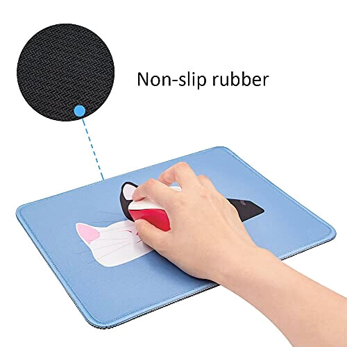 Tapis de souris Chat bleu 25.4x21.6 cm variant 2 