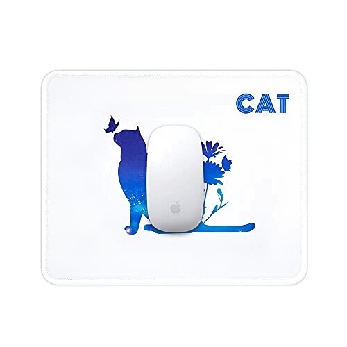 Tapis de souris Chat blanc 25.4x21.6 cm variant 2 