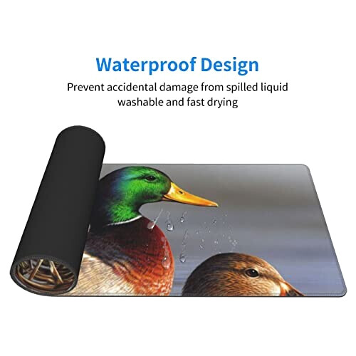 Tapis de souris Canard colvert 80 x 30 80x20 cm variant 3 