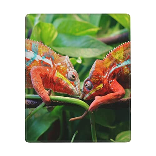Tapis de souris Caméléon adorable . 22.9x17.8 cm