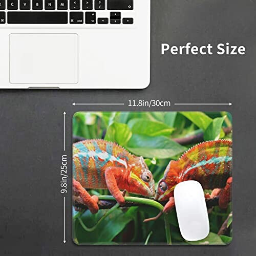 Tapis de souris Caméléon adorable . 25.4x30.5 cm variant 3 