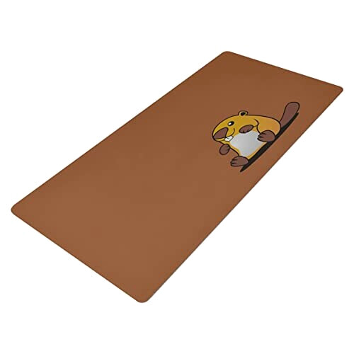 Tapis de souris Castor beaver papier peint orange 90x42 cm variant 0 