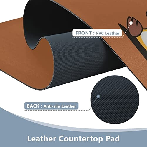 Tapis de souris Castor beaver papier peint orange 90x42 cm variant 3 