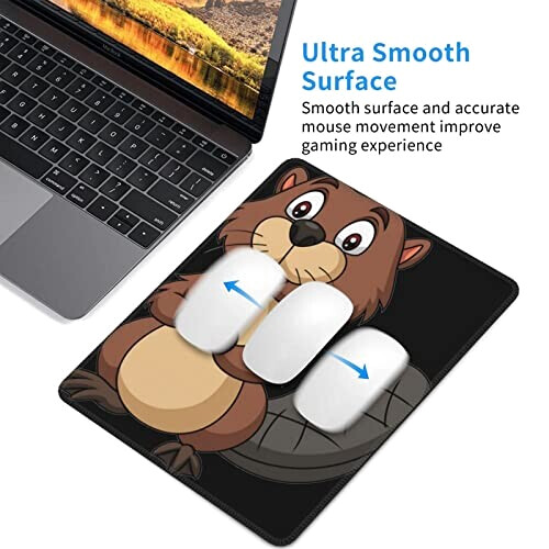 Tapis de souris Castor beaver coquin. 21.1x26.2 cm variant 3 