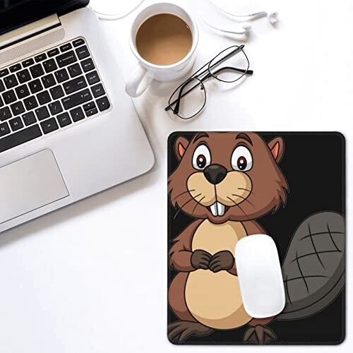 Tapis de souris Castor beaver coquin. 21.1x26.2 cm variant 6 