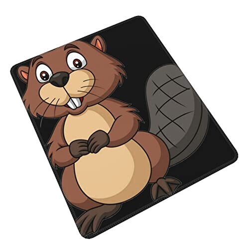 Tapis de souris Castor beaver coquin. 21.1x26.2 cm variant 7 