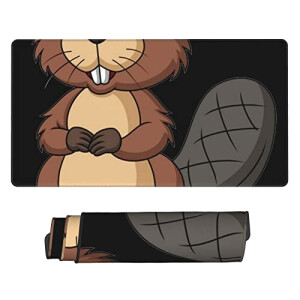 Tapis de souris Castor beaver coquin. 40 x 75 40x75 cm