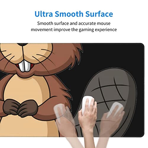 Tapis de souris Castor beaver coquin. 40 x 75 40x75 cm variant 2 
