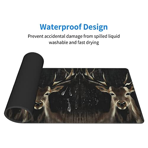 Tapis de souris Cerf noir 80 x 30 80x30 cm variant 3 