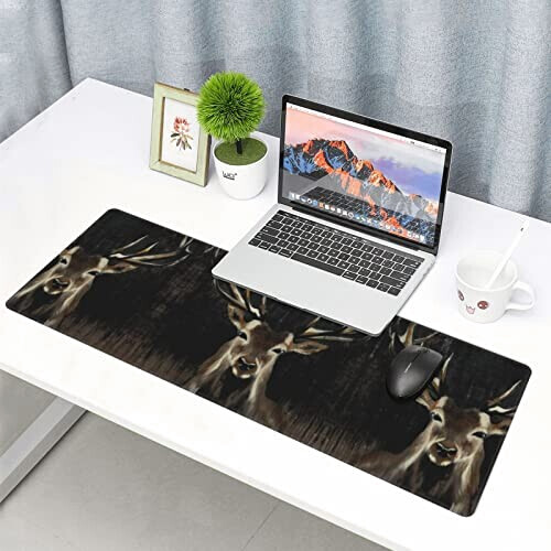 Tapis de souris Cerf noir 80 x 30 80x30 cm variant 7 