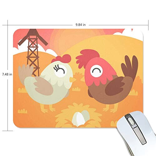 Tapis de souris Coq multicolore 190x250 mm