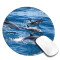 Tapis de souris Dauphin noir 20.3x20.3 cm - miniature variant 1
