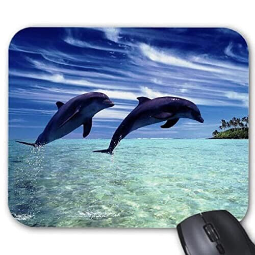 Tapis de souris Dauphin noir