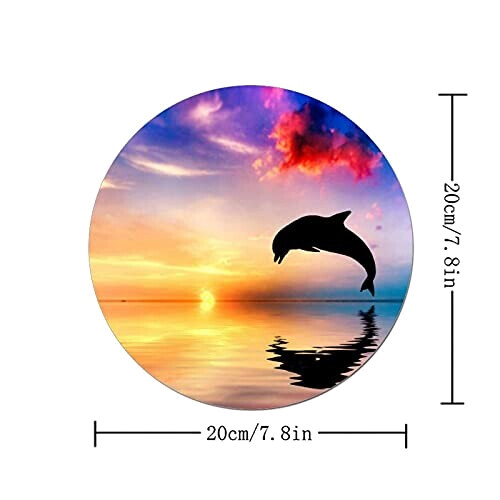 Tapis de souris Dauphin réflexion de de mer 20x20 cm variant 0 