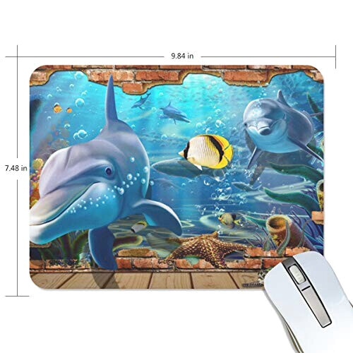 Tapis de souris Dauphin multicolore 190x250 mm