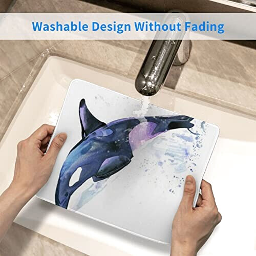 Tapis de souris Dauphin aquarelle dans la mer 18x22 cm variant 4 