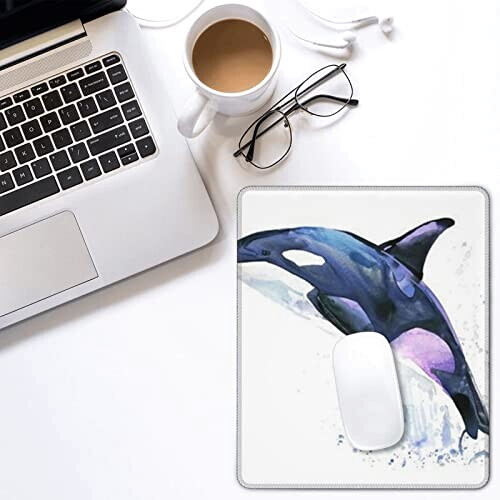 Tapis de souris Dauphin aquarelle dans la mer 18x22 cm variant 6 