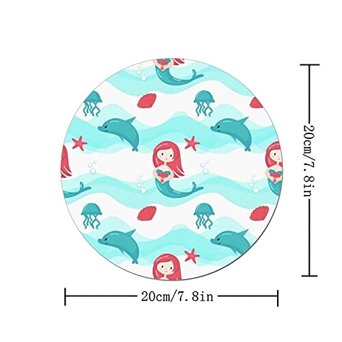 Tapis de souris Dauphin Étoile de mer sirène 20x20 cm variant 0 