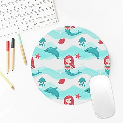 Tapis de souris Dauphin Étoile de mer sirène 20x20 cm variant 2 