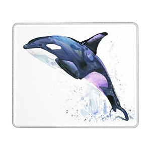 Tapis de souris Dauphin aquarelle dans la mer 18x22 cm