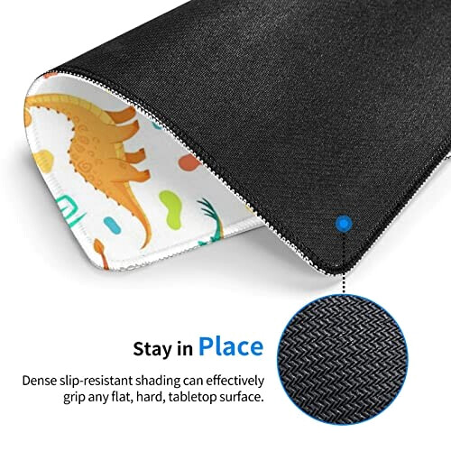 Tapis de souris Dinosaure noir 18x22 cm variant 1 