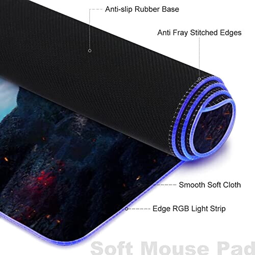 Tapis de souris Dinosaure style- LED 90x40 cm variant 2 