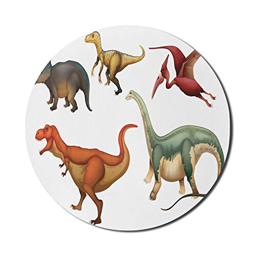 Tapis de souris Dinosaure blanc 200x200 mm
