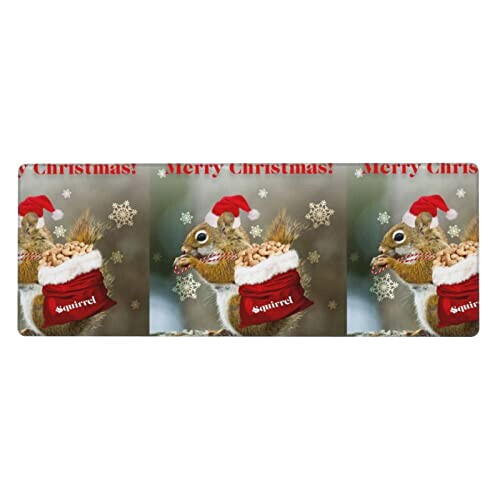 Tapis de souris Écureuil de noël. variant 7 