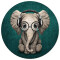 Tapis de souris Éléphant cute elephant 200x200 mm - miniature