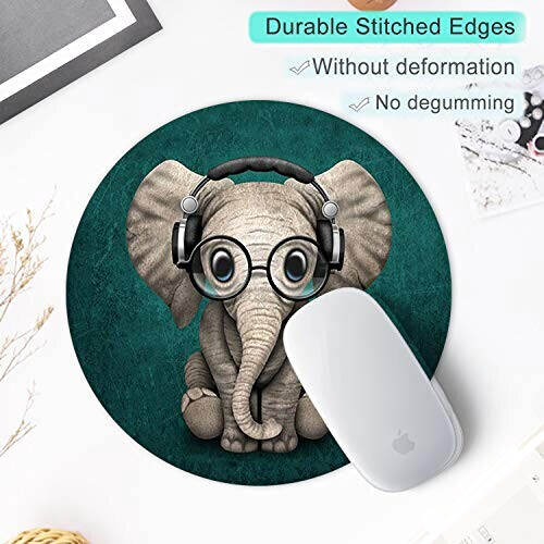 Tapis de souris Éléphant cute elephant 200x200 mm variant 3 