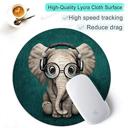 Tapis de souris Éléphant cute elephant 200x200 mm variant 4 