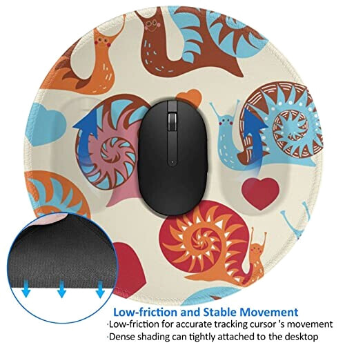 Tapis de souris Escargot noir variant 2 