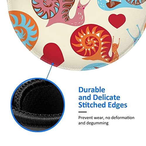 Tapis de souris Escargot noir variant 3 