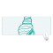 Tapis de souris Escargot bleu 80 x 30 80x30 cm - miniature