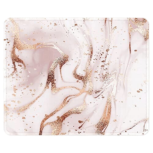 Tapis de souris Flamant rose rose gold marbling 260x210 mm