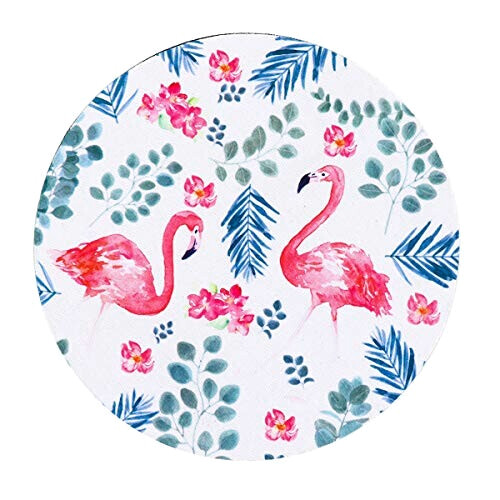 Tapis de souris Flamant rose vert 20x20 cm