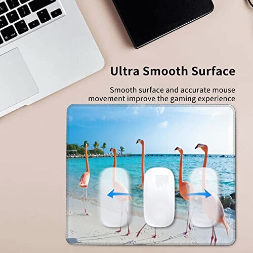 Tapis de souris Flamant rose flamants roses de plage 17.8x21.8 cm variant 3 