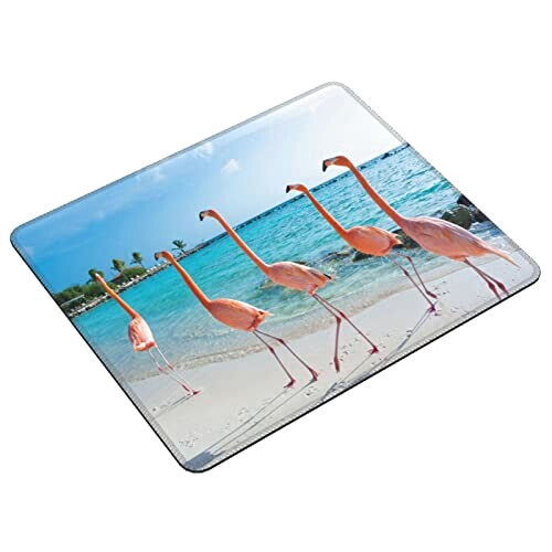 Tapis de souris Flamant rose sur la plage 17.8x21.8 cm variant 0 