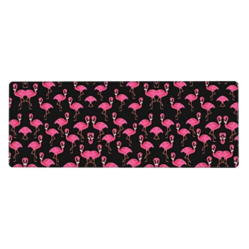 Tapis de souris Flamant rose noir 80 x 30 80x30 cm