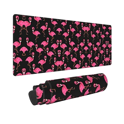 Tapis de souris Flamant rose noir 80 x 30 80x30 cm variant 0 