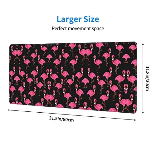 Tapis de souris Flamant rose noir 80 x 30 80x30 cm variant 2 