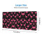 Tapis de souris Flamant rose noir 80 x 30 80x30 cm - miniature variant 3