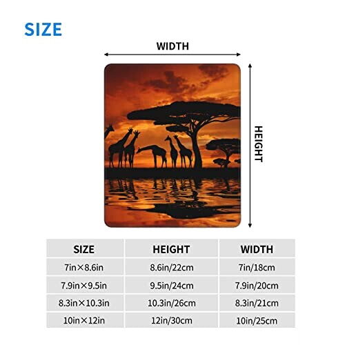 Tapis de souris Girafe noir 18x22 cm variant 0 