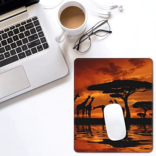 Tapis de souris Girafe noir 18x22 cm variant 2 
