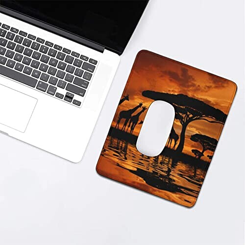 Tapis de souris Girafe noir 18x22 cm variant 4 