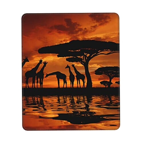 Tapis de souris Girafe noir 18x22 cm variant 5 