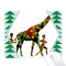 Tapis de souris Girafe multicouleur 18x22 cm - miniature
