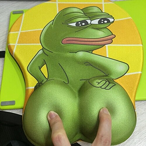 Tapis de souris Grenouille vert, jaune et orange 26x21 cm variant 1 