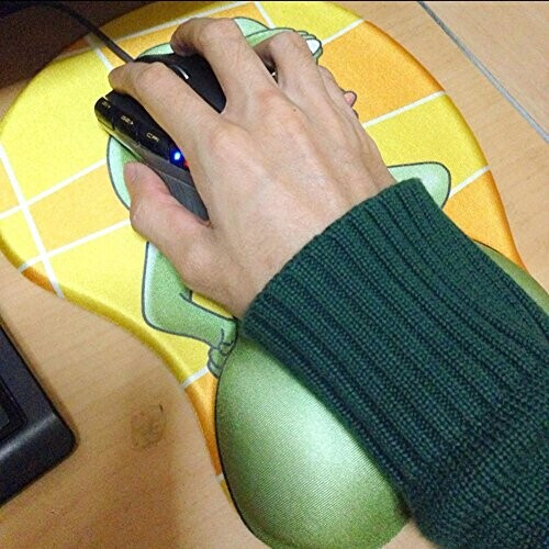 Tapis de souris Grenouille vert, jaune et orange 26x21 cm variant 2 