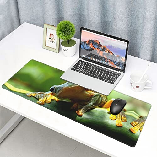 Tapis de souris Grenouille noir 80 x 30 80x30 cm variant 7 